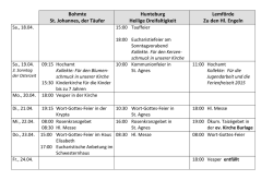 Gottesdienstzeiten im Gemeindeverbund im PDF
