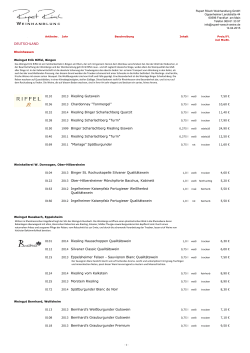 Preisliste & AGB`s - Rupert Roesch Weinhandlung GmbH