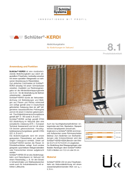 KERDI/KERDI-KEBA | Produktdatenblatt (pdf - 0 - Schlüter