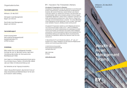 Wealth & Asset Management Tagung 2015