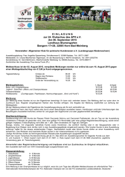 einladung - Allgemeiner Klub f&uuml;r Polnische Hunderassen e. V.