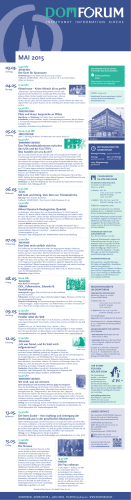 DOMFORUM - Programm Mai 2015