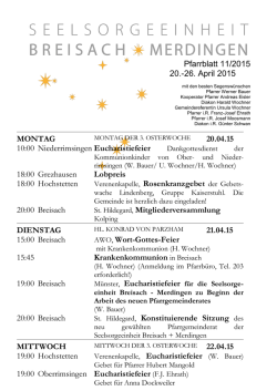 Gottesdienste Pfarrblatt im pdf