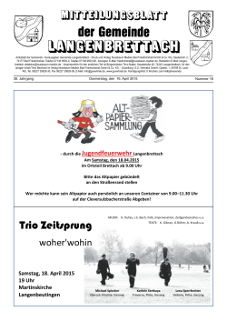 Trio Zeitsprung - Lokalmatador.de