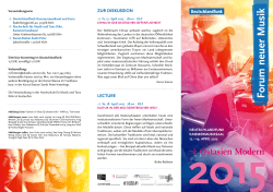 Programm-Flyer 2015