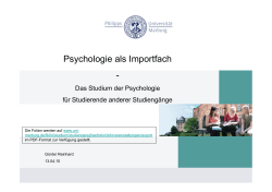 Infoveranstaltung f&uuml;r Studierende anderer - Uni