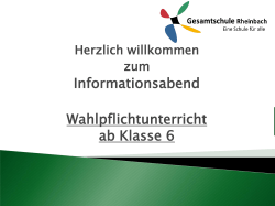 Infoabend WP 6 - Gesamtschule Rheinbach online