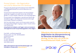Procap Schweiz – die Organisation von und für Menschen mit