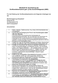 Merkblatt f&uuml;r die Erteilung der Gro&szlig;handelserlaubnis gem. &sect; 52a