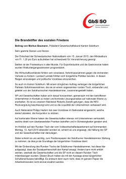 Pressemappe - Gewerkschaftsbund des Kantons Solothurn