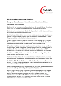 Pressemappe - Gewerkschaftsbund des Kantons Solothurn