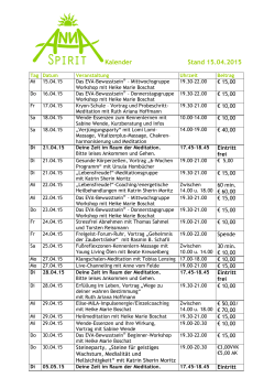 Kalender als PDF - Alle Veranstaltungen im ANNA SPIRIT auf einen