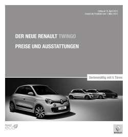 Preisliste Renault Twingo - renault