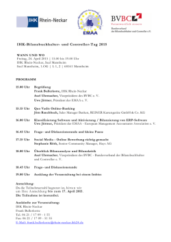 IHK-Bilanzbuchhalter- und Controller-Tag 2015