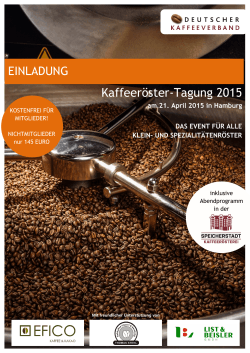Kaffeeröster-Tagung 2015 - Deutscher Kaffeeverband e.V.