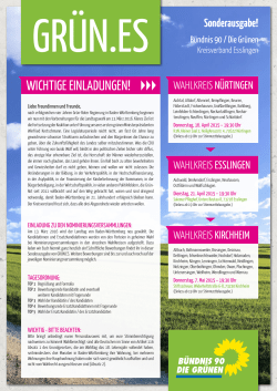WicHTiGE EiNlADUNGEN!