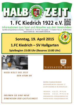1. FC Kiedrich SV Hallgarten