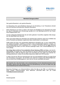 Unterlagen f&uuml;r den Personal&auml;rztlichen Dienst