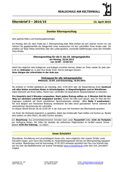 5. Elternbrief - Realschule Manching