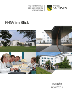 FHSV im Blick - Ausgabe April 2015