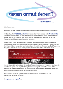 Infobrief 1/15 - Gegen Armut Siegen