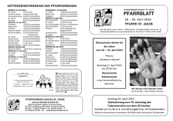 Gottesdienstordnung (Pfarrblatt) - Pfarrverband Dachau