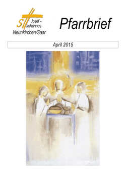 Pfarrbrief - Katholische Kirchengemeinde St. Josef St. Johannes