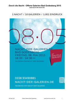 Durch die Nacht - Offene Galerien Bad Godesberg 2015