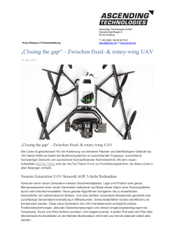 „Closing the gap“ – Zwischen fixed- & rotary-wing UAV