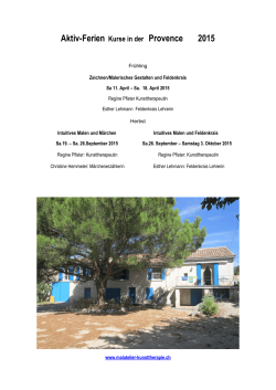 Aktiv-Ferien Kurse in der Provence 2015