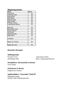 Ehrungen und Jubil&auml;en 2015