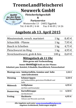 Angebote ab 13.04.2015 - neuwerks