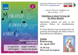 Donnerstag, 16. April 2015