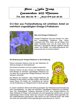 Omega-Fettsäuren nur Zemp Sept. 10