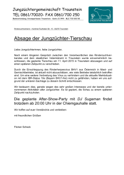 1. Jungzüchter-Night-Show 11.04.2015 Info