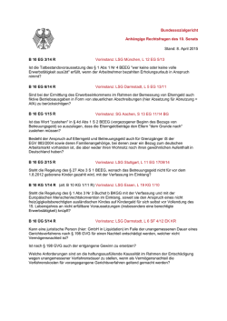10. Senat - Bundessozialgericht
