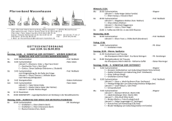 Gottesdienstordnung vom 12.04.2015