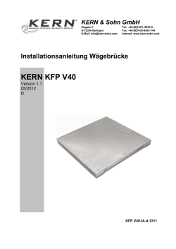 Installationsanleitung - WUM - Wiegen und Messen