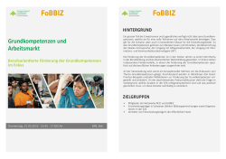 Grundkompetenzen und Arbeitsmarkt 21.05.15