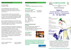 Schmerzakademie Modul 4 17.-19. April 2015, Anif