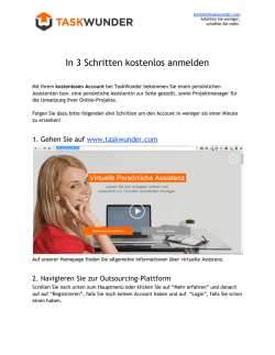 In 3 Schritten kostenlos anmelden