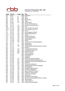 Sandmann-Filmographie 1959-2001