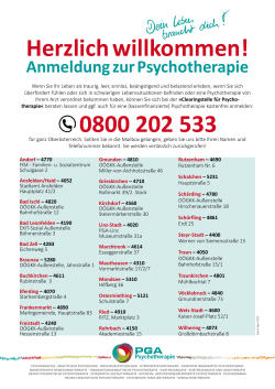 Anmeldung zur Psychotherapie