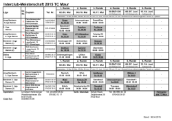 IC-Spielplan und Captains