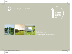Golf Cup Einladung zum Breuninger Golf Cup 2013. Einladung zum