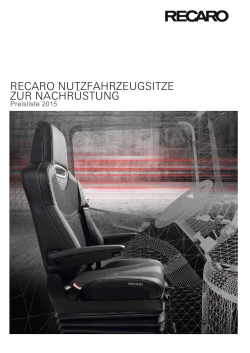 RECARO Preisliste NFZ Sitze 01_2015, PDF