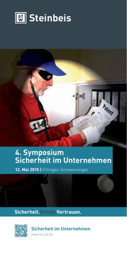 4. Symposium Sicherheit im Unternehmen 12 - Steinbeis
