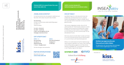 Infobroschüre - Anmeldung INSEA Selbstmanagement Kurs