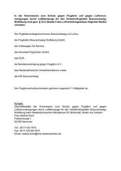 In der Kommission zum Schutz gegen Flugl&auml;rm und gegen