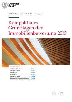 Broschüre Grundlagen der Immobilienbewertung 2015
